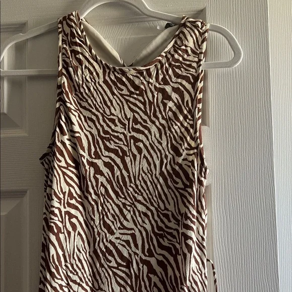 WAYF Zebra Print Sleeveless Maxi Dress Size M - Picture 2 of 8